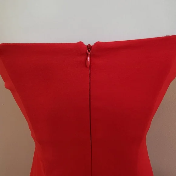 MNG by Mango Red Strapless Dress Size M - NWT - Picture 4 of 8